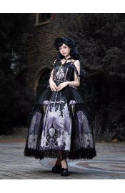 Dreaming Bear Skeleton Ghost Top and Skirt Set(Pre-Order/Full Payment Without Shipping)